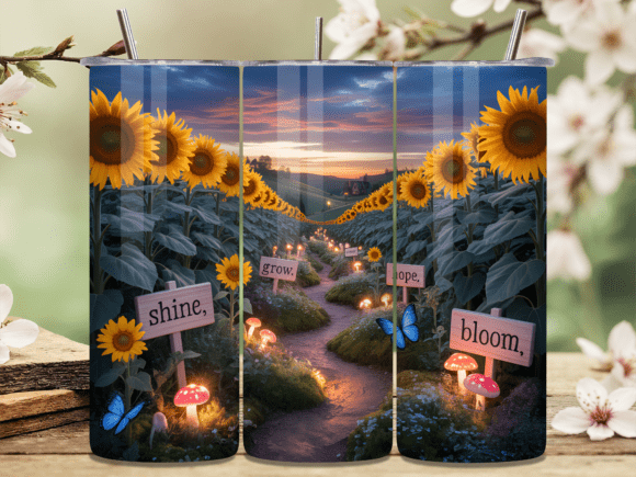 Download Sunflower Path Inspirational Tumbler PNG - Inspirational tumbler png Collection