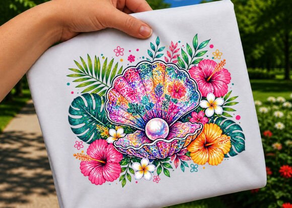 Download Tropical Floral Shell Summer Beach PNG - Beach png Collection