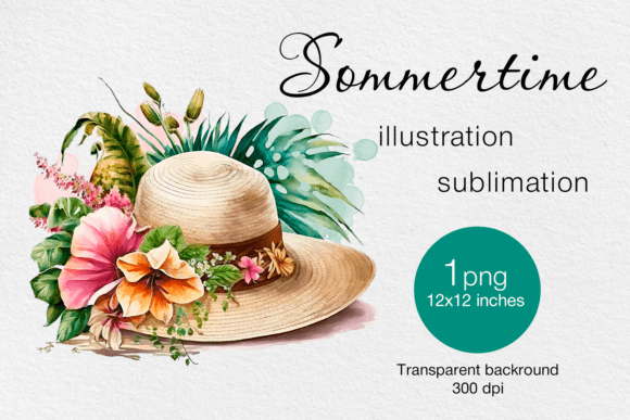 Download Summertime Tropic Watercolor PNG - Premium Bundle